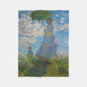 Claude Monet Woman met een parasol Fleece Deken