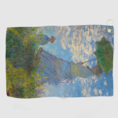 Claude Monet Woman met een parasol Golfhanddoek (Horizontaal)