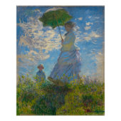 Claude Monet Woman met een parasol Perfect Poster (Voorkant)