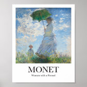 Claude Monet Woman met een parasol Poster (Voorkant)