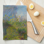 Claude Monet Woman met een parasol Theedoek (Quarter Fold)