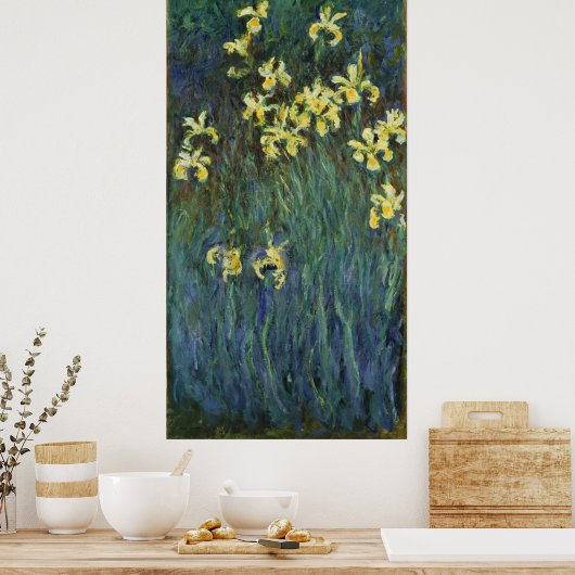 Claude Monet ~ Yellow Irise Poster (Keuken)