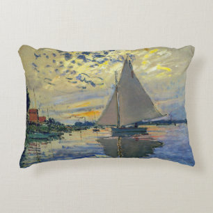 Claude Monet - Zeilboot bij Le Petit-Gennevilliers Accent Kussen