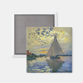 Claude Monet - Zeilboot bij Le Petit-Gennevilliers Magneet (Voorkant / Achterkant)