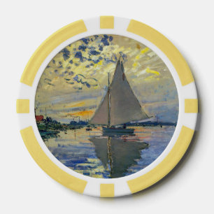 Claude Monet - Zeilboot bij Le Petit-Gennevilliers Poker Chips