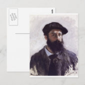 Claude Monet - Zelfportret in Beret 1886 Briefkaart (Voorkant / Achterkant)