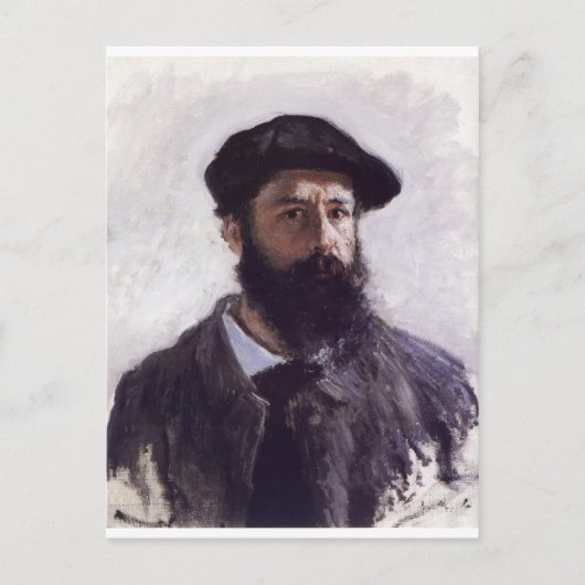 Claude Monet - Zelfportret in Beret 1886 Briefkaart (Voorkant)