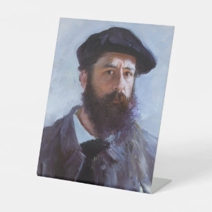 Claude Monet, Zelfportret met een baret, Reclamebord Met Voetstuk