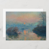 Claude Monet - Zonsondergang op de Seine bij Lavac Bedankkaart (Voorkant / Achterkant)