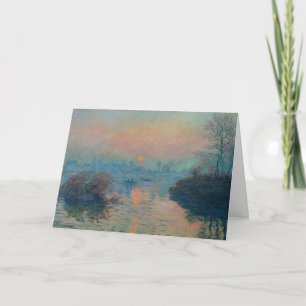 Claude Monet - Zonsondergang op de Seine bij Lavac Kaart