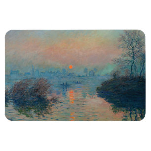 Claude Monet - Zonsondergang op de Seine bij Lavac Magneet
