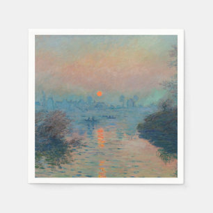 Claude Monet - Zonsondergang op de Seine bij Lavac Servet