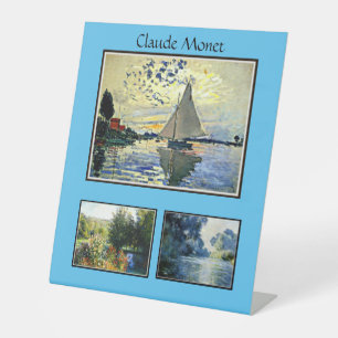 Claude Monet's beroemde schilderijen Reclamebord Met Voetstuk