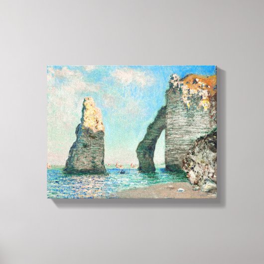 Claude Monet's Étretat Cliffs Canvas Afdruk (Voorkant)