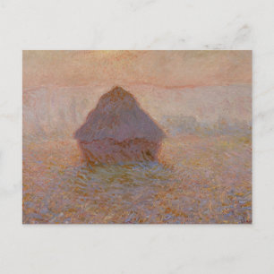 Claude Monet's Grainstack, Zon in de mist (1891) Briefkaart
