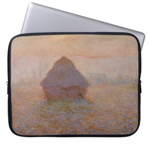 Claude Monet's Grainstack, Zon in de mist (1891) Laptop Sleeve