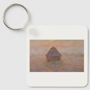 Claude Monet's Grainstack, Zon in de mist (1891) Sleutelhanger