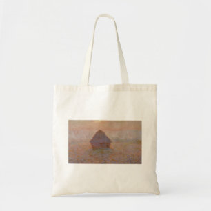 Claude Monet's Grainstack, Zon in de mist (1891) Tote Bag
