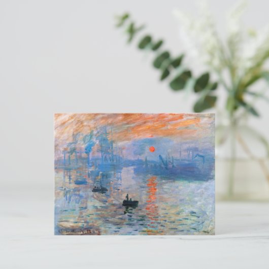Claude Monet's Impression, Sunrise Briefkaart (Staand voorkant)
