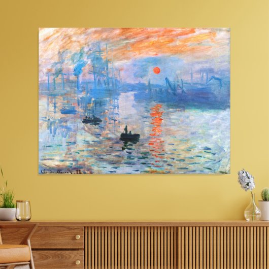 Claude Monet's Impression, Sunrise Canvas Afdruk (Insitu (Woonkamer))