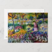 Claude Monet's Iris Garden Postcard Briefkaart (Voorkant / Achterkant)