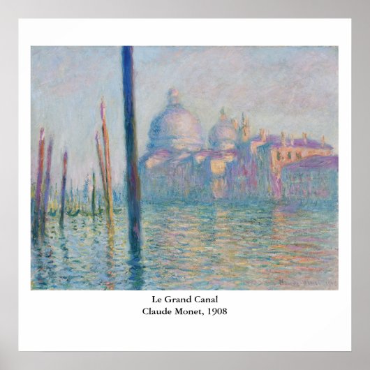Claude Monet's Le Grand Canal Poster (Voorkant)