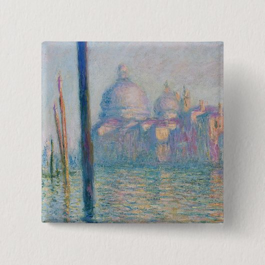 Claude Monet's Le Grand Canal Vierkante Button 5,1 Cm (Voorkant)