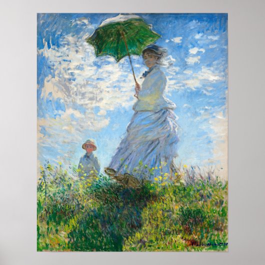 Claude Monet's Madame Monet en haar zoon Poster (Voorkant)