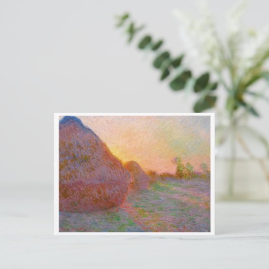 Claude Monet's Meules Haystack Briefkaart (Staand voorkant)