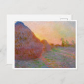 Claude Monet's Meules Haystack Briefkaart (Voorkant / Achterkant)