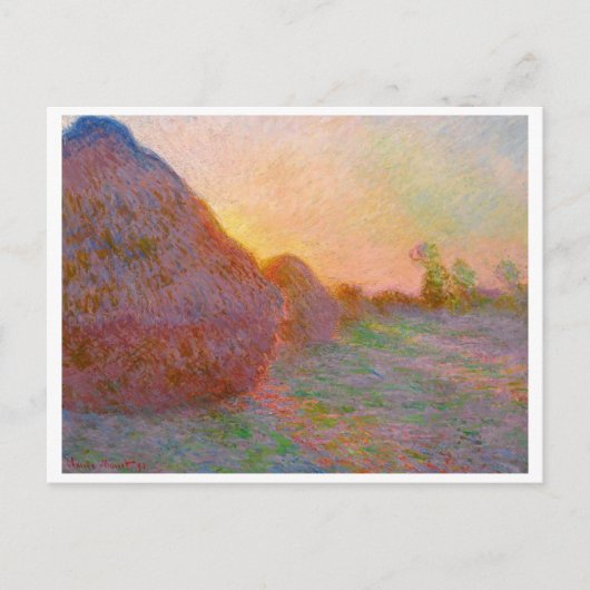 Claude Monet's Meules Haystack Briefkaart (Voorkant)