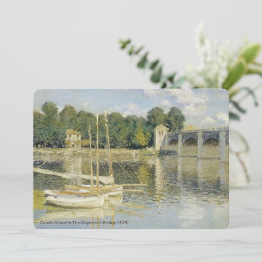 Claude Monet's The Argenteuil Bridge (1874) Kaart (Staand voorkant)