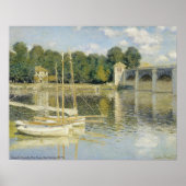 Claude Monet's The Argenteuil Bridge (1874) Poster (Voorkant)