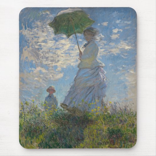 Claude Monet's Vrouw met een Parasol (De Stroll) Muismat (Voorkant)