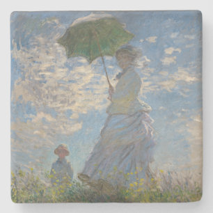 Claude Monet's Vrouw met een Parasol (De Stroll) Stenen Onderzetter