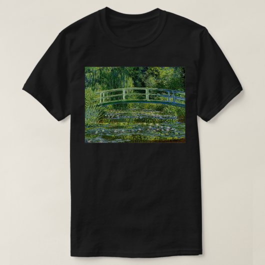 Claude Monets Water Lilies en de Japanse Bridge Re T-shirt (Design voorkant)