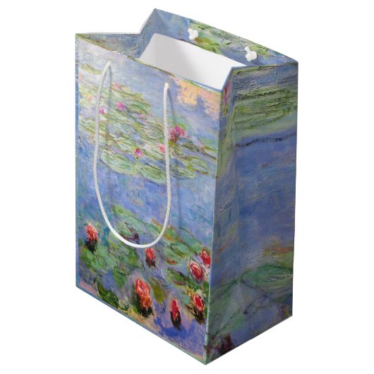Claude Monet's Water Lilies Medium Cadeauzakje (Achterkant Gekanteld)