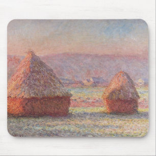 Claude Monet's White Frost Sunrise (hooibergen) Muismat