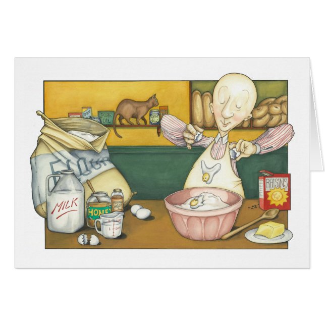 Claude the Baker making Dough (Voorkant Horizontaal)