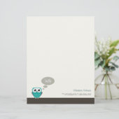 Claude the Little Owl Letterhead Briefhoofd (Staand voorkant)