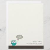 Claude the Little Owl Letterhead Briefhoofd (Voorkant / Achterkant)