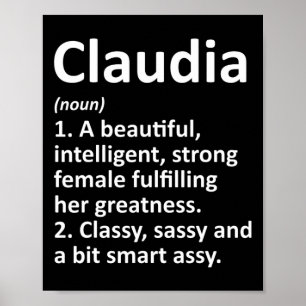 Claudia Definitie Persoonlijke Naam Grappig Kerstm Poster