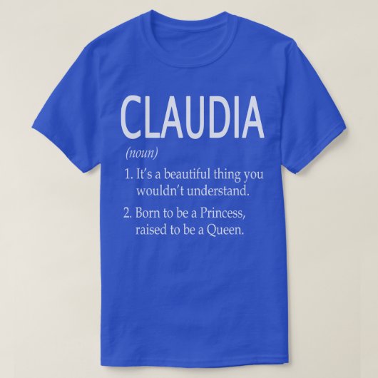 Claudia Naam Gift T-shirt (Design voorkant)