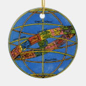 Claudius Ptolemaeus Astronoom, hemels Keramisch Ornament (Voorkant)