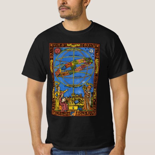 Claudius Ptolemaeus Astronoom,  hemels T-shirt (Voorkant)