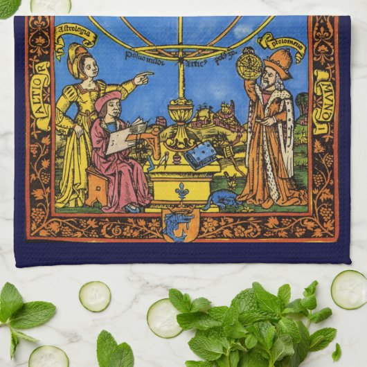 Claudius Ptolemaeus Astronoom,  hemels Theedoek (Gevouwen)