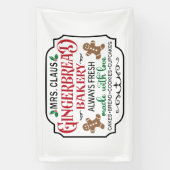 Claus Bakery-kerstman Noordpool Spandoek (Verticaal)