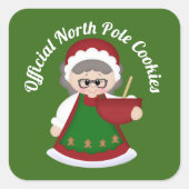 Claus Official North Pole koekjes sticker (Voorkant)