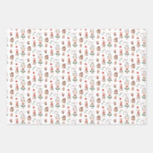 Claus Wrapping Paper Flat Sheet Set of 3 (Voorkant 3)