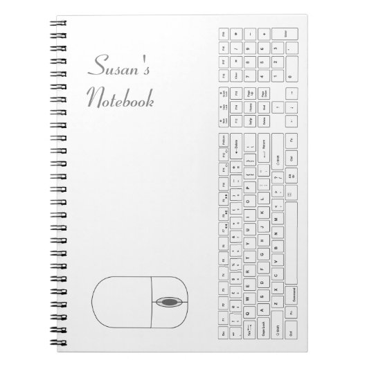 Clavier blanc et Carnet de souris (Devant)